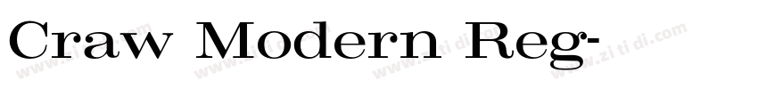 Craw Modern Reg字体转换
